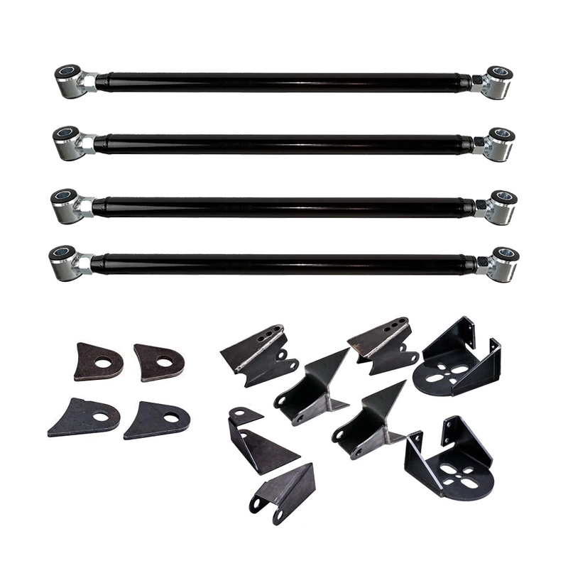 4 link suspension kit with laser-cut steel air bag mounting brackets