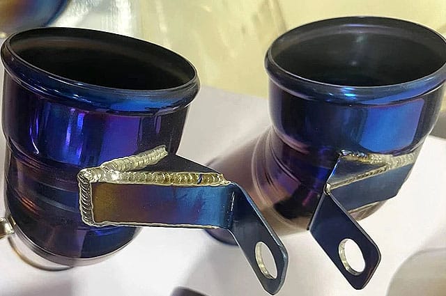 Titanium exhaust pipe components for custom builds