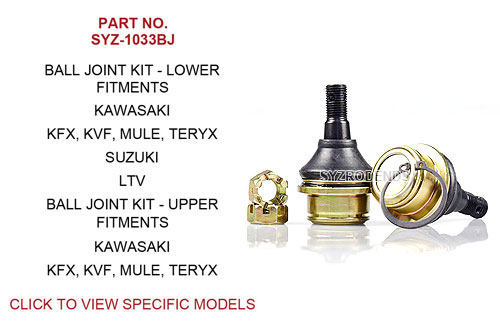 SYZ-1033BJ upper and lower ball joints for Kawasaki and Suzuki
