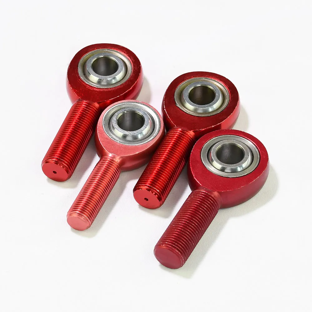 Red anodized ALJM aluminum rod ends group