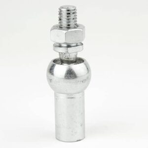 Metal rod end bearing with threaded stud and locknut (rod end joint) for linkage assemblies