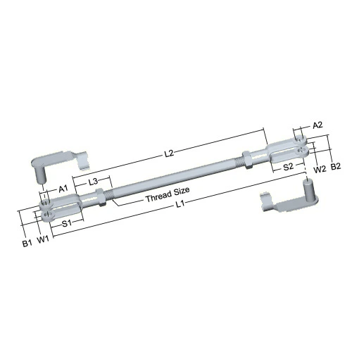 LCR linkage rod with clevis spring pins