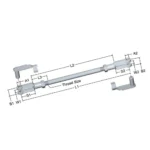lcr-291-linkage-connecting-rod-33-00-in-3-8-24-rh-lh-thread-3-8-in-pin-holes-clevis-spring-pins-included