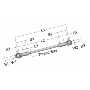 lcr-297-linkage-connecting-rod-18-50-in-3-8-24-rh-lh-thread-3-8-in-bores-steel-race