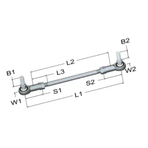 lcr-345-linkage-connecting-rod-5-75-in-3-8-24-rh-lh-thread-3-8-24-rod-end-stud-threads-nylon-race
